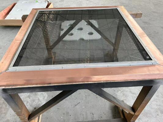 Al Alloy Frame EMI Shielded Window with 60dB Noise Shielding and Black Painting Mesh Treatment