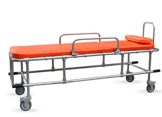 Keine Räder Nichtmagnetische Transportträger Orange Farbe Langlebiges Leichtgewicht medizinisches Notfall-Patiententransfergerät