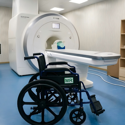 MRI And Other Magnetic-sensitive Environments Non Magnetic Wheelchair Featuring 460mm Seat Size and Detachable Padded Armrest for Medical